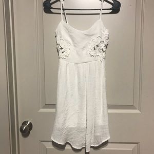 White Sun Dress with Lace detail